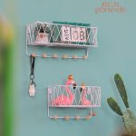 Rangement mural pour clés en métal