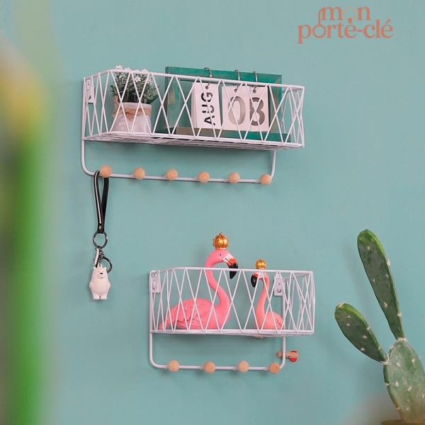 Rangement mural pour clés en métal