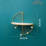 Porte-clé mural élégant en forme de demi-cercle