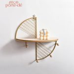 Support de porte-clés mural moderne demi-cercle