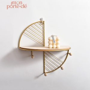 Support de porte-clés mural moderne demi-cercle