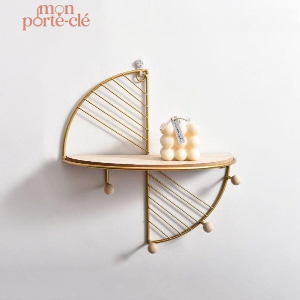 Support de porte-clés mural moderne demi-cercle