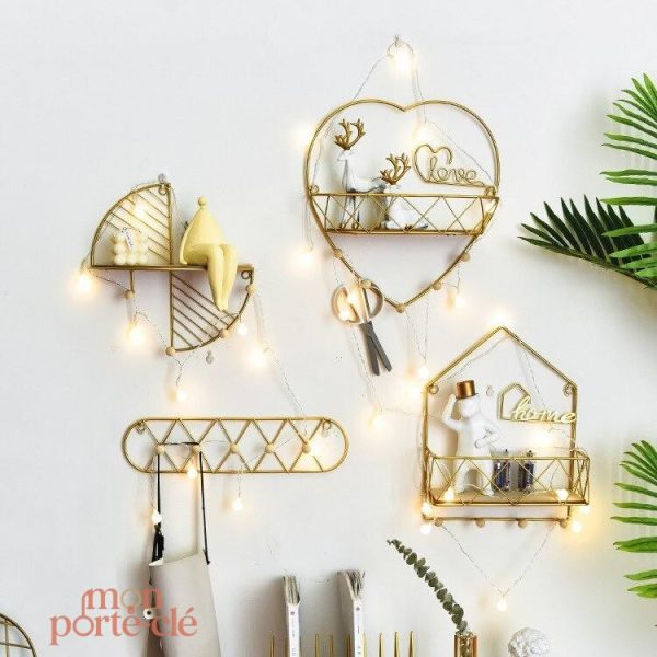 Étagère décorative murale pour clés