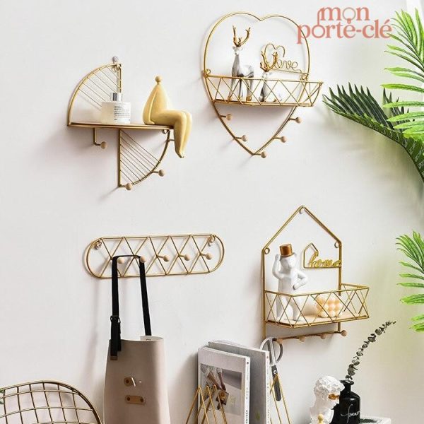 Porte-clé mural pratique et stylé demi-cercle