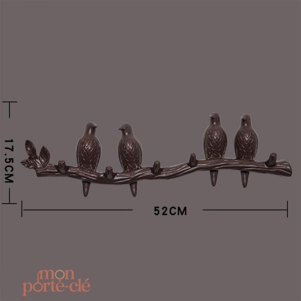 Porte-Clé Mural Oiseau Coloré