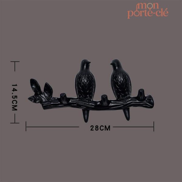 Porte-Clé Mural en forme d'oiseaux stylisés