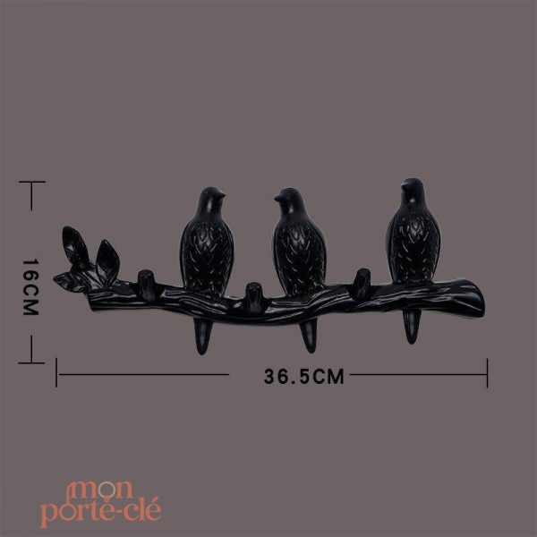 Porte-Clé Mural La Famille Oiseau Unique