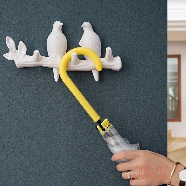 Porte-Clé Mural La Famille Oiseau Écologique