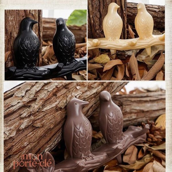 Porte-Clé Mural La Famille Oiseau - vue 3