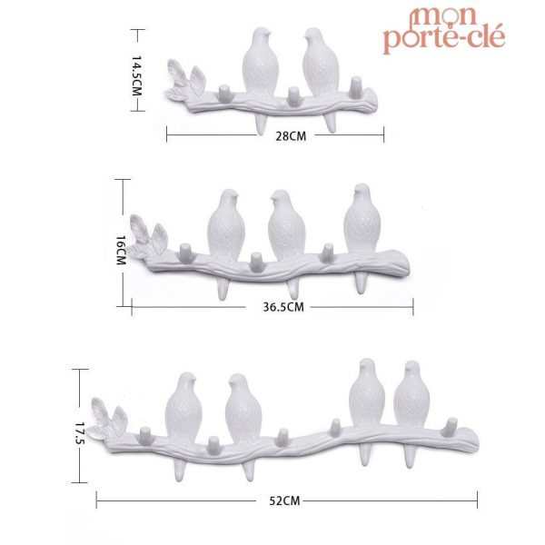 Porte-Clé Mural La Famille Oiseau - vue 6