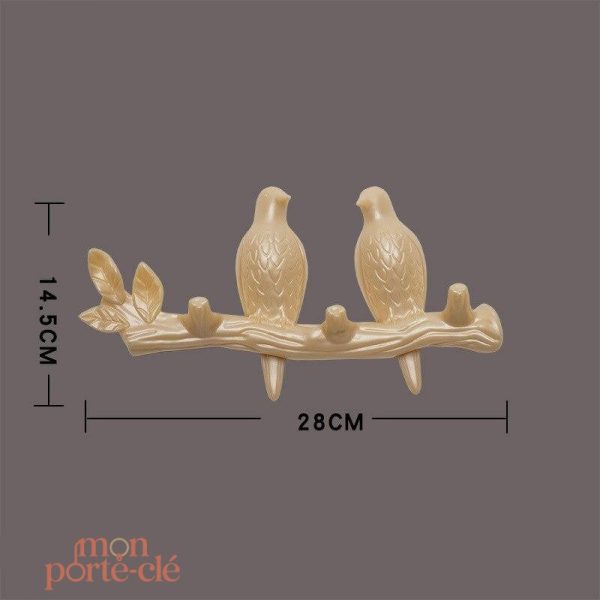 Porte-Clé Mural Famille Oiseau