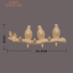 Accroche-clés mural avec motif oiseau