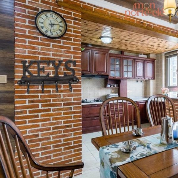 Porte-Clé mural élégant en fer