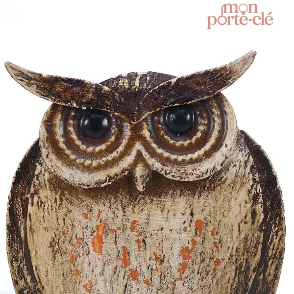 Élément décoratif mural : porte-clé hibou