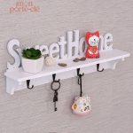 Porte-clé mural design Sweet Home en bois