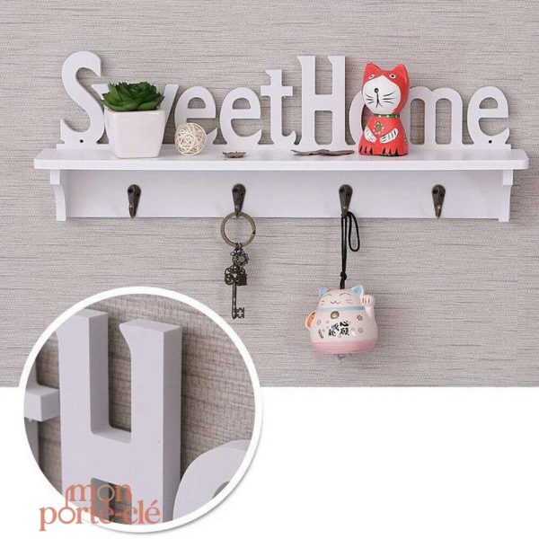 Porte-clé mural personnalisé Sweet Home pour votre maison