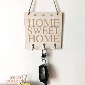Porte-clé mural avec inscription Home Sweet Home