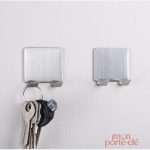 Porte-Clé Mural élégant en acier inoxydable