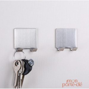 Porte-Clé Mural élégant en acier inoxydable