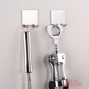 Accroche-clés mural design en inox