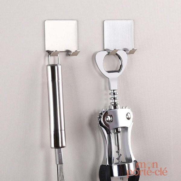 Accroche-clés mural design en inox