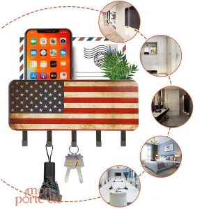 Porte-Clé Mural décoratif drapeau