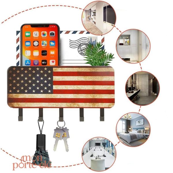 Porte-Clé Mural décoratif drapeau