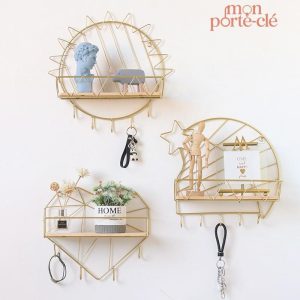 Porte-Clé Mural L'Effet Laiton élégant et pratique