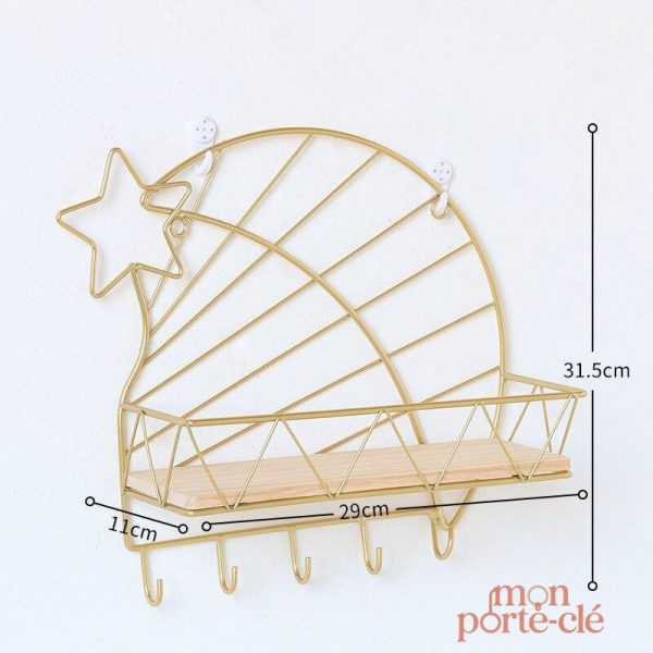 Porte-clé mural design en laiton pour organiser vos clés