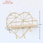 Porte-Clé mural en laiton, accessoire de rangement stylé