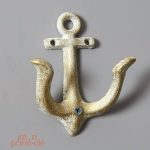 Support à clés mural en forme d'ancre de marin