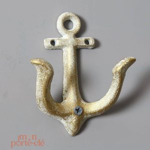 Support à clés mural en forme d'ancre de marin