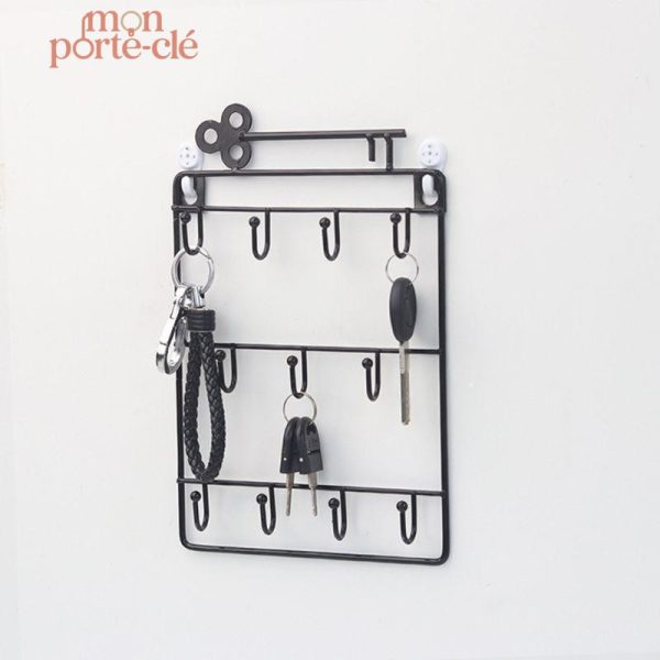 Porte-clé mural en métal classique