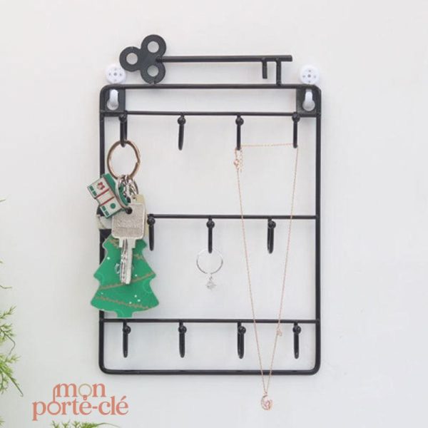 Porte-clé mural élégant en métal