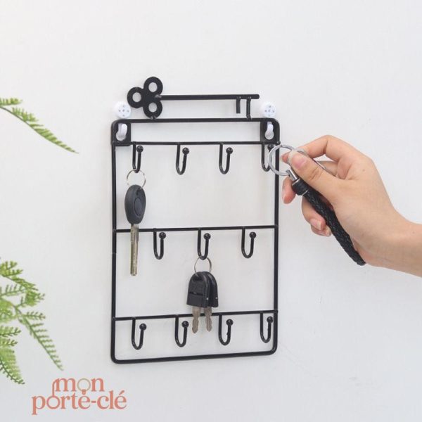 Rangement mural pour clés en métal