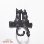 Porte-clé mural décoratif avec motif de chatons