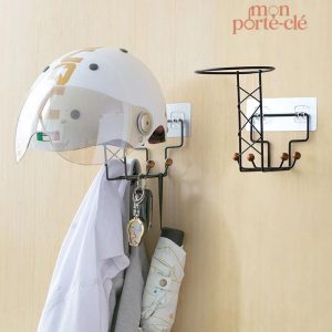 Support mural pour clés en métal robuste