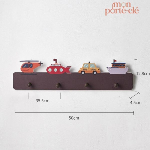 Porte-Clé Mural en Bois