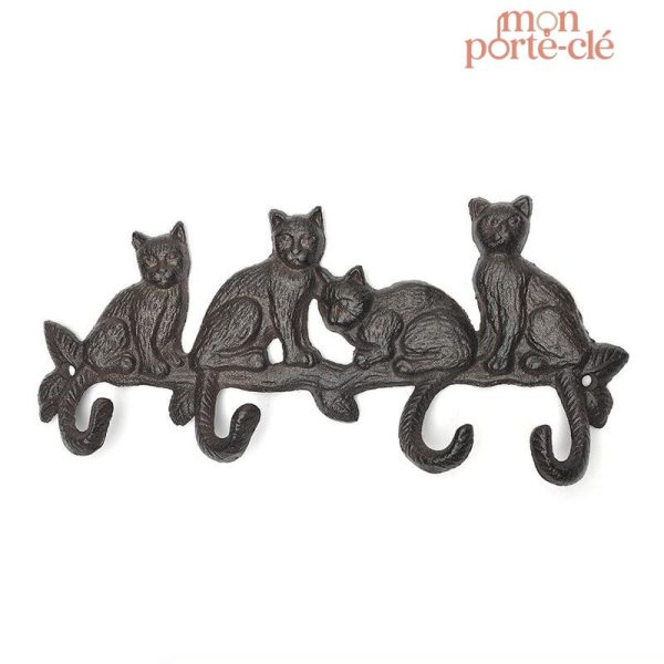 Porte-clé mural Chats Noirs décoratif