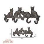 Organisateur mural de clés avec motif de chats