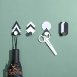 Porte-clé mural noir et blanc