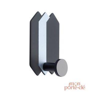 Porte-clé mural décoratif en noir et blanc