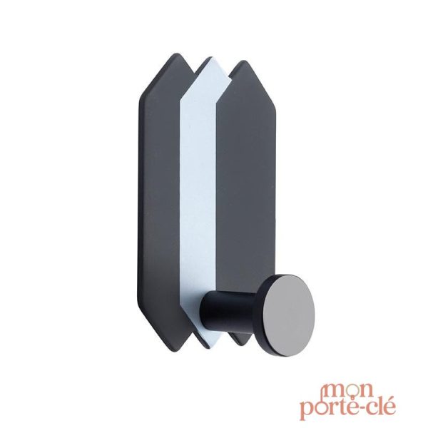 Porte-clé mural décoratif en noir et blanc