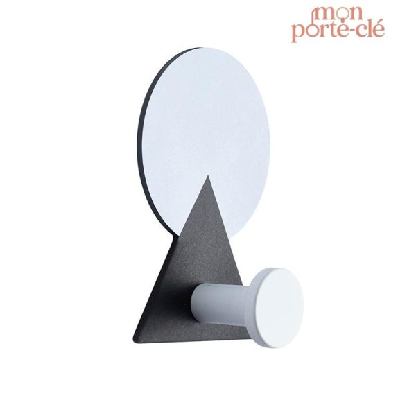 Support mural pour clés en design noir et blanc