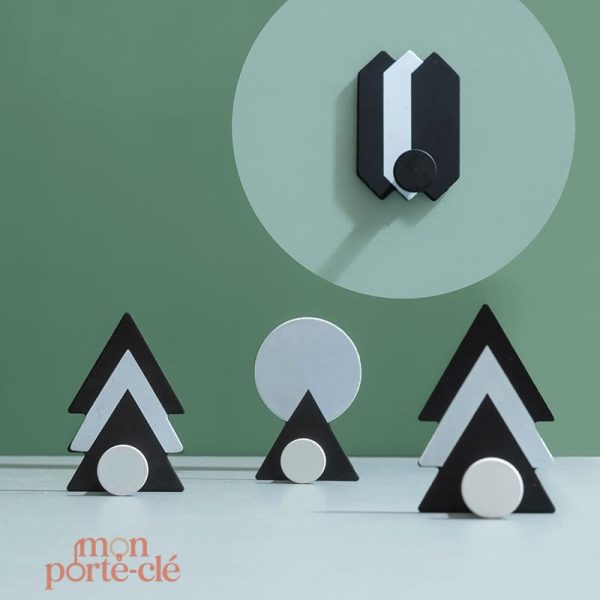 Organisateur mural pour clés en noir et blanc