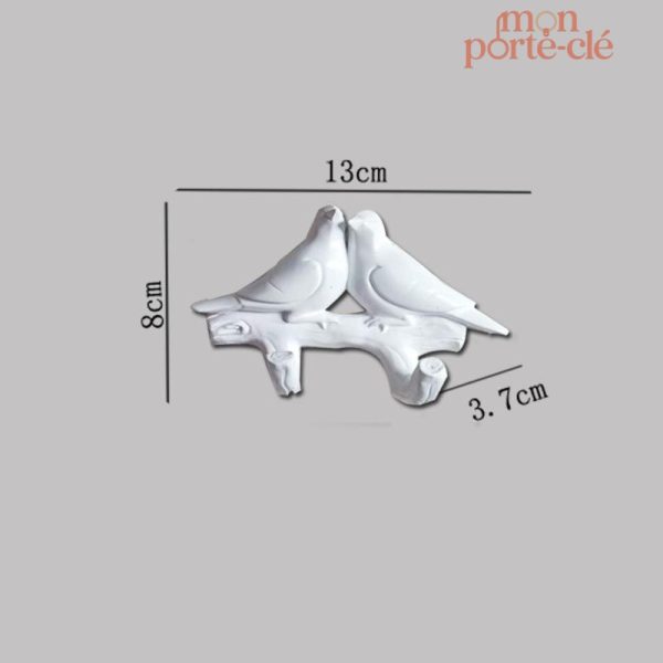 Porte-Clé mural fonctionnel avec design d'oiseaux