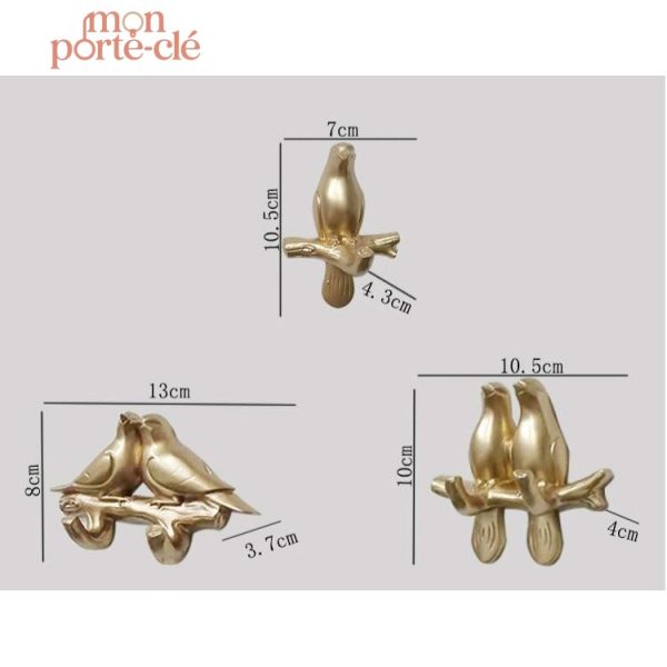 Porte-Clé mural moderne avec accents ornithiques