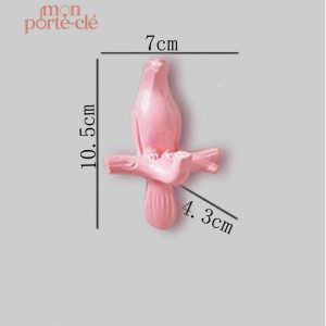 Porte-Clé mural artistique avec oiseaux