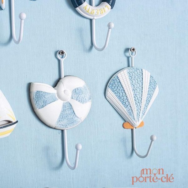 Porte-Clé mural en bleu pour décoration intérieure
