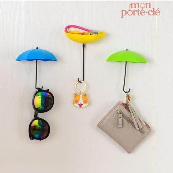 Accrochage facile avec le porte-clé mural Le Parapluie